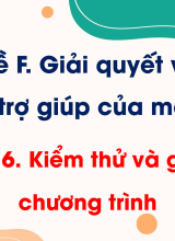 Bài 16. Kiểm thử và gỡ lỗi chương trình
